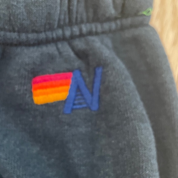 Aviator Nation Glitter Heart Charcoal Sweatpants - Picture 5 of 11